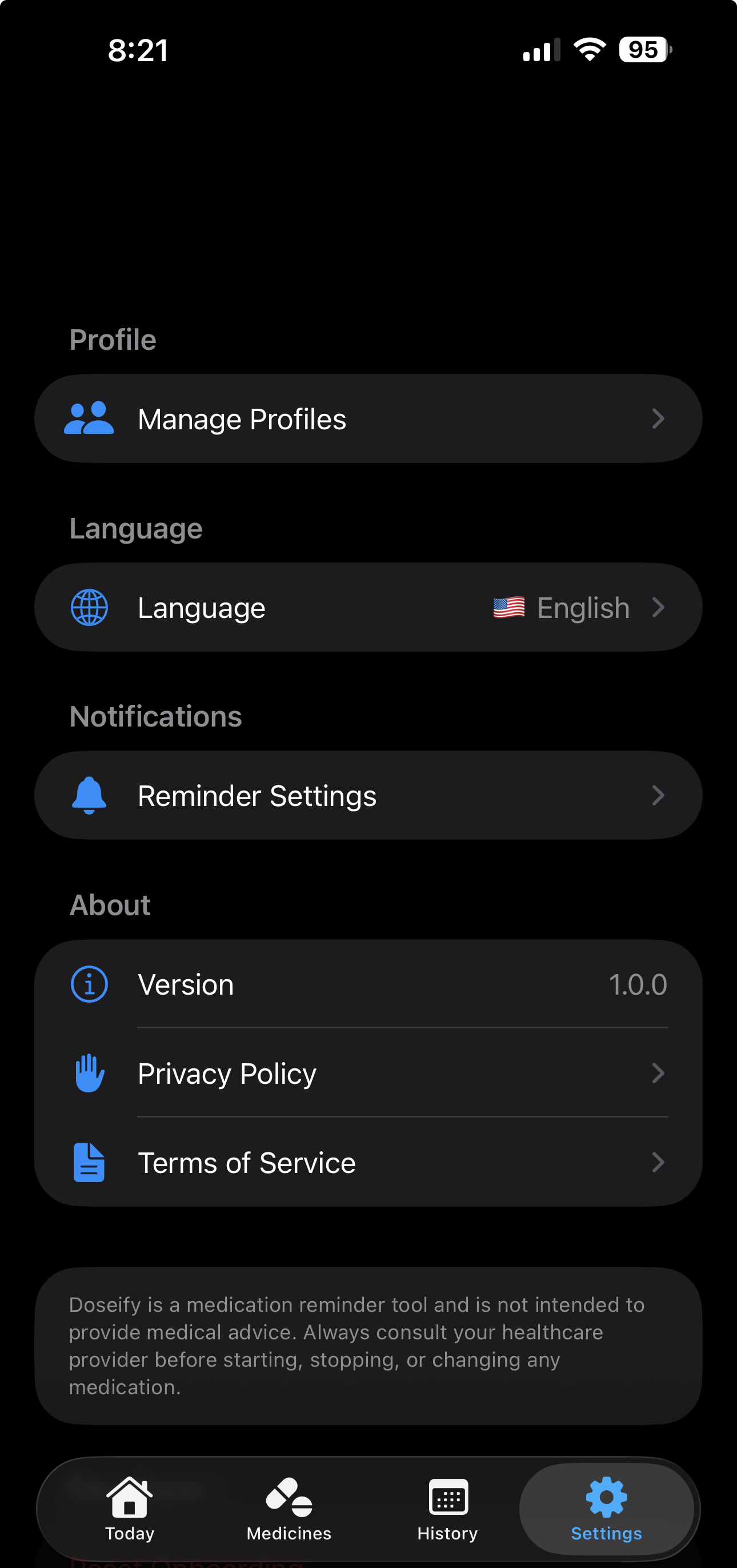 Privacy-focused settings
